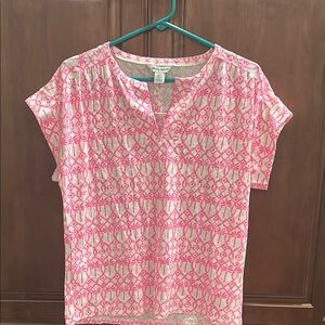Tommy Bahama Pink Palm Blouse